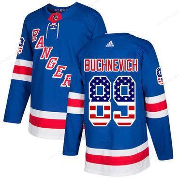 Adidas Rangers #89 Pavel Buchnevich Royal Blue Home Authentic Usa Flag Stitched NHL Jersey