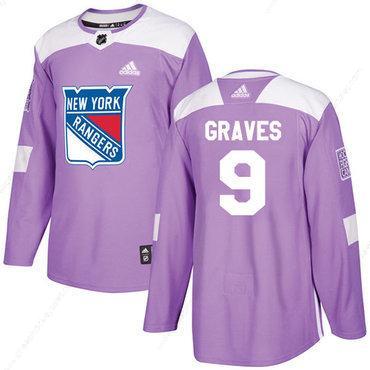 Adidas Rangers #9 Adam Graves Purple Authentic Fights Cancer Stitched NHL Jersey