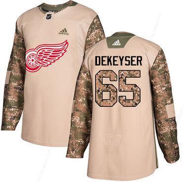 Adidas Red Wings #65 Danny Dekeyser Camo Authentic 2017 Veterans Day Stitched NHL Jersey