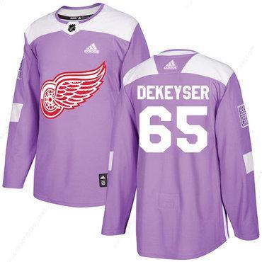 Adidas Red Wings #65 Danny Dekeyser Purple Authentic Fights Cancer Stitched NHL Jersey