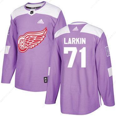 Adidas Red Wings #71 Dylan Larkin Purple Authentic Fights Cancer Stitched NHL Jersey