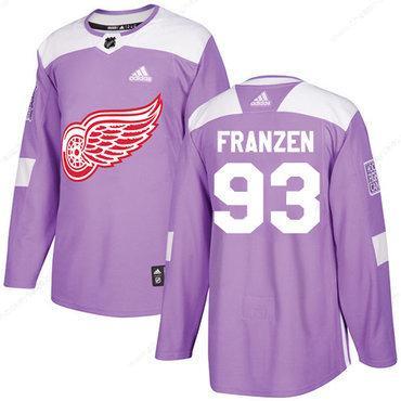 Adidas Red Wings #93 Johan Franzen Purple Authentic Fights Cancer Stitched NHL Jersey