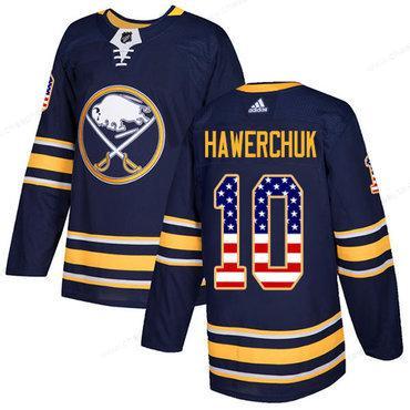 Adidas Sabres #10 Dale Hawerchuk Navy Blue Home Authentic Usa Flag Stitched NHL Jersey