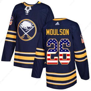 Adidas Sabres #26 Matt Moulson Navy Blue Home Authentic Usa Flag Youth Stitched NHL Jersey