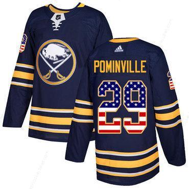 Adidas Sabres #29 Jason Pominville Navy Blue Home Authentic Usa Flag Stitched NHL Jersey