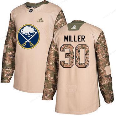 Adidas Sabres #30 Ryan Miller Camo Authentic 2017 Veterans Day Stitched NHL Jersey