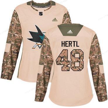 Adidas San Jose Sharks #48 Tomas Hertl Camo Authentic 2017 Veterans Day Women’s Stitched NHL Jersey