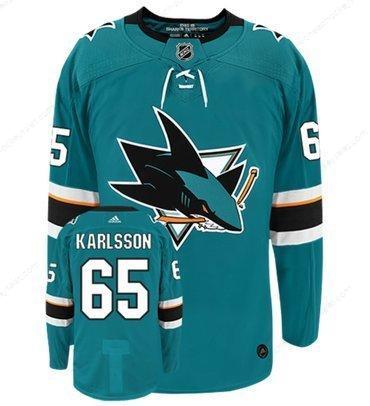 Adidas San Jose Sharks #65 Erik Karlsson Teal Home Authentic Stitched NHL Jersey