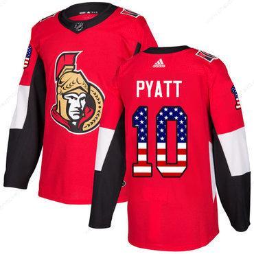 Adidas Senators #10 Tom Pyatt Red Home Authentic Usa Flag Stitched NHL Jersey