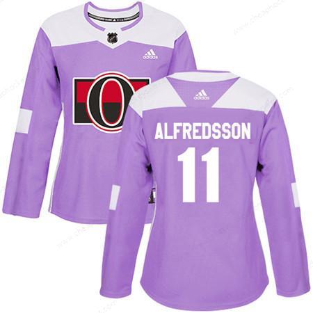 Adidas Senators #11 Daniel Alfredsson Purple Authentic Fights Cancer Women’s Stitched NHL Jersey