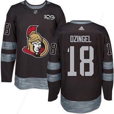 Adidas Senators #18 Ryan Dzingel Black 1917-2017 100Th Anniversary Stitched NHL Jersey