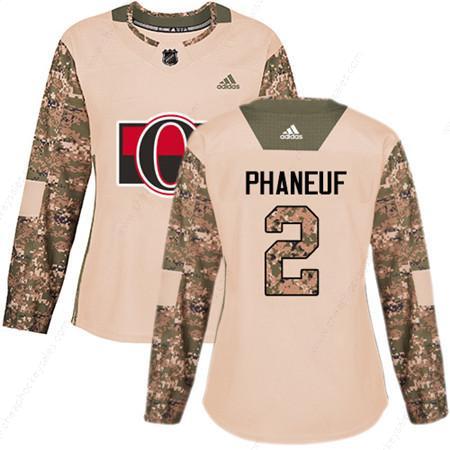 Adidas Senators #2 Dion Phaneuf Camo Authentic 2017 Veterans Day Women’s Stitched NHL Jersey