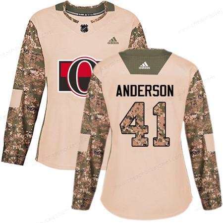 Adidas Senators #41 Craig Anderson Camo Authentic 2017 Veterans Day Women’s Stitched NHL Jersey