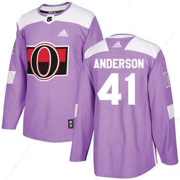 Adidas Senators #41 Craig Anderson Purple Authentic Fights Cancer Stitched NHL Jersey