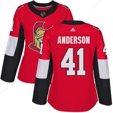 Adidas Senators #41 Craig Anderson Red Home Authentic Women’s Stitched NHL Jersey