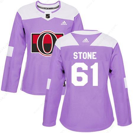 Adidas Senators #61 Mark Stone Purple Authentic Fights Cancer Women’s Stitched NHL Jersey