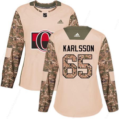 Adidas Senators #65 Erik Karlsson Camo Authentic 2017 Veterans Day Women’s Stitched NHL Jersey