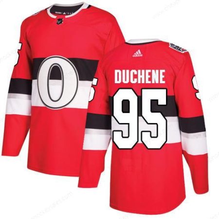 Adidas Senators #95 Matt Duchene Red Authentic 2017 100 Classic Stitched NHL Jersey