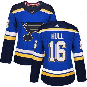 Adidas St.Louis Blues #16 Brett Hull Blue Home Authentic Women’s Stitched NHL Jersey