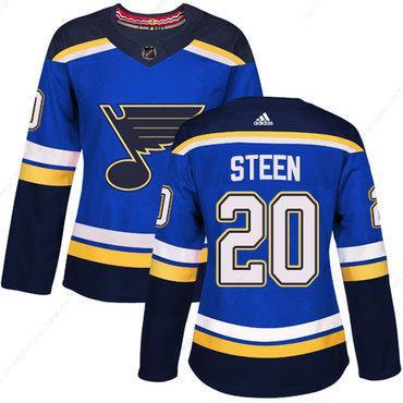 Adidas St.Louis Blues #20 Alexander Steen Blue Home Authentic Women’s Stitched NHL Jersey