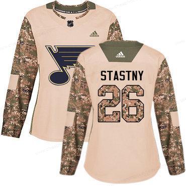 Adidas St.Louis Blues #26 Paul Stastny Camo Authentic 2017 Veterans Day Women’s Stitched NHL Jersey