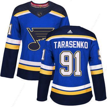 Adidas St.Louis Blues #91 Vladimir Tarasenko Blue Home Authentic Women’s Stitched NHL Jersey