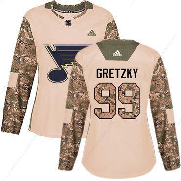 Adidas St.Louis Blues #99 Wayne Gretzky Camo Authentic 2017 Veterans Day Women’s Stitched NHL Jersey