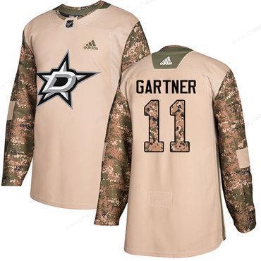 Adidas Stars #11 Mike Gartner Camo Authentic 2017 Veterans Day Stitched NHL Jersey