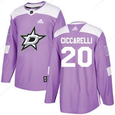 Adidas Stars #20 Dino Ciccarelli Purple Authentic Fights Cancer Stitched NHL Jersey