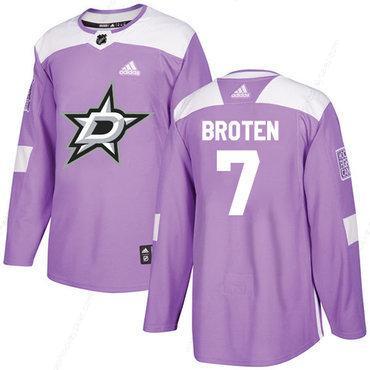 Adidas Stars #7 Neal Broten Purple Authentic Fights Cancer Stitched NHL Jersey