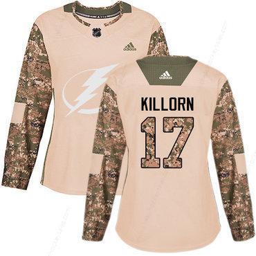 Adidas Tampa Bay Lightning #17 Alex Killorn Camo Authentic 2017 Veterans Day Women’s Stitched NHL Jersey