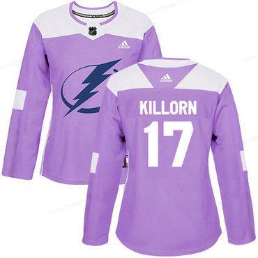 Adidas Tampa Bay Lightning #17 Alex Killorn Purple Authentic Fights Cancer Women’s Stitched NHL Jersey