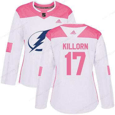 Adidas Tampa Bay Lightning #17 Alex Killorn White Pink Authentic Fashion Women’s Stitched NHL Jersey