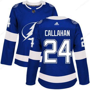 Adidas Tampa Bay Lightning #24 Ryan Callahan Blue Home Authentic Women’s Stitched NHL Jersey