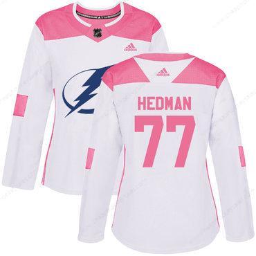 Adidas Tampa Bay Lightning #77 Victor Hedman White Pink Authentic Fashion Women’s Stitched NHL Jersey