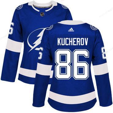 Adidas Tampa Bay Lightning #86 Nikita Kucherov Blue Home Authentic Women’s Stitched NHL Jersey