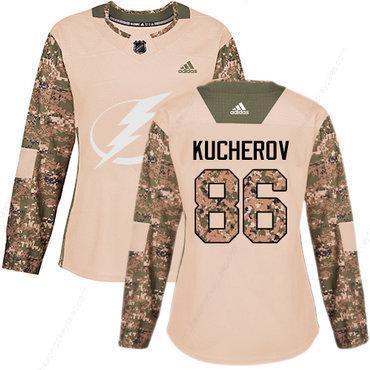 Adidas Tampa Bay Lightning #86 Nikita Kucherov Camo Authentic 2017 Veterans Day Women’s Stitched NHL Jersey