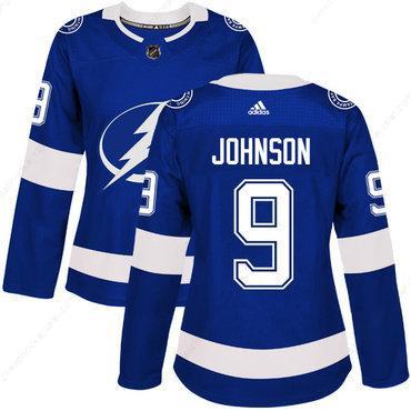 Adidas Tampa Bay Lightning #9 Tyler Johnson Blue Home Authentic Women’s Stitched NHL Jersey