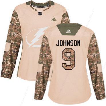 Adidas Tampa Bay Lightning #9 Tyler Johnson Camo Authentic 2017 Veterans Day Women’s Stitched NHL Jersey