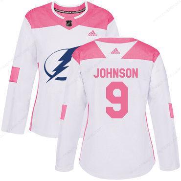 Adidas Tampa Bay Lightning #9 Tyler Johnson White Pink Authentic Fashion Women’s Stitched NHL Jersey