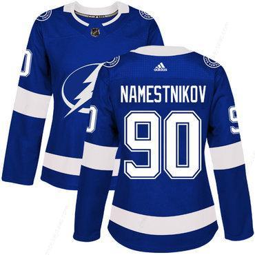 Adidas Tampa Bay Lightning #90 Vladislav Namestnikov Blue Home Authentic Women’s Stitched NHL Jersey