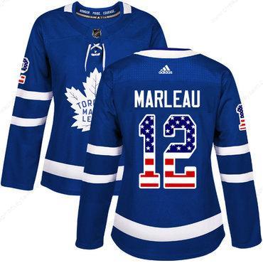 Adidas Toronto Maple Leafs #12 Patrick Marleau Blue Home Authentic Usa Flag Women’s Stitched NHL Jersey