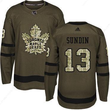 Adidas Toronto Maple Leafs #13 Mats Sundin Green Salute To Service Stitched Youth NHL Jersey