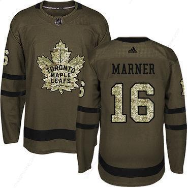 Adidas Toronto Maple Leafs #16 Mitchell Marner Green Salute To Service Stitched Youth NHL Jersey