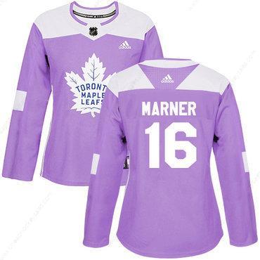 Adidas Toronto Maple Leafs #16 Mitchell Marner Purple Authentic Fights Cancer Women’s Stitched NHL Jersey