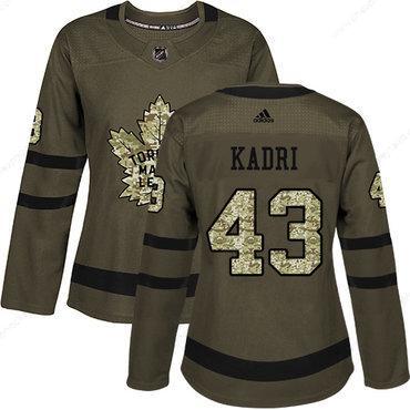 Adidas Toronto Maple Leafs #43 Nazem Kadri Green Salute To Service Women’s Stitched NHL Jersey