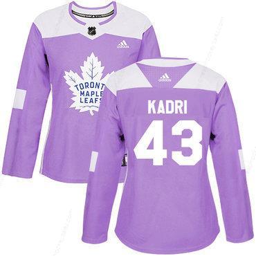 Adidas Toronto Maple Leafs #43 Nazem Kadri Purple Authentic Fights Cancer Women’s Stitched NHL Jersey