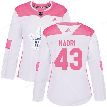 Adidas Toronto Maple Leafs #43 Nazem Kadri White Pink Authentic Fashion Women’s Stitched NHL Jersey