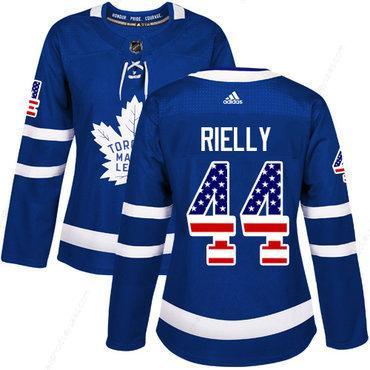 Adidas Toronto Maple Leafs #44 Morgan Rielly Blue Home Authentic Usa Flag Women’s Stitched NHL Jersey