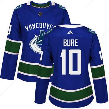 Adidas Vancouver Canucks #10 Pavel Bure Blue Home Authentic Women’s Stitched NHL Jersey